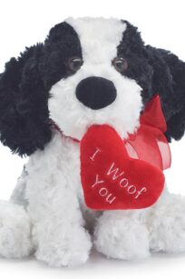 PLUSH PUPPY I WOOF YOU MESSAGE