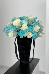 Velvet Bucket Arrangement