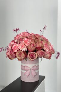Pink with Bow Arrangement